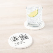 Einfacher minimaler q r Code Hinzufügen Logo Scan- Getränkeuntersetzer (Seite)