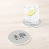 Einfacher minimaler q r Code Hinzufügen Logo-Scan- Getränkeuntersetzer (Seite)