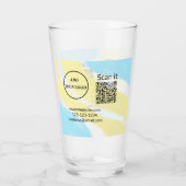 Einfacher minimaler q r Code Hinzufügen Logo Scan- Glas (Rückseite)