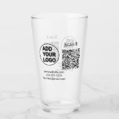 Einfacher minimaler q r Code Hinzufügen Logo Scan- Glas (Rückseite)