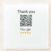 Einfacher minimaler q r Code Hinzufügen Logo Scan- Glasuntersetzer (Vorderseite)