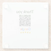 Einfacher minimaler q r Code Hinzufügen Logo Scan- Glasuntersetzer (Rückseite)