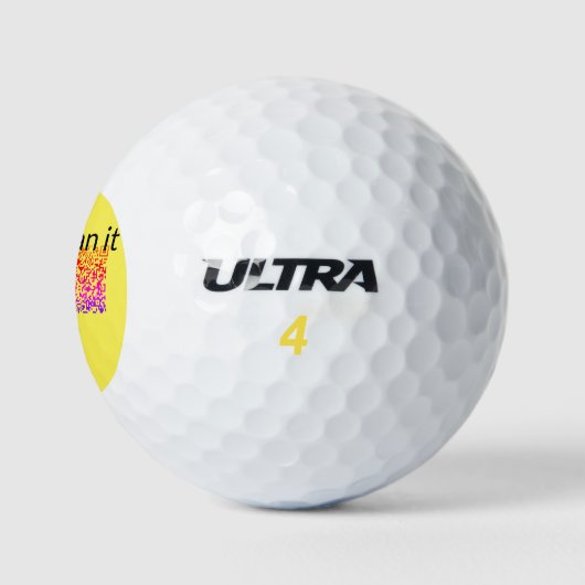 Einfacher minimaler q r Code Hinzufügen Logo Scan- Golfball (Logo)