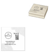 Einfacher minimaler q r Code Hinzufügen Logo Scan- Gummistempel (Stempel)