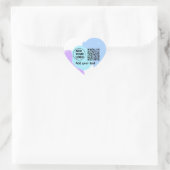 Einfacher minimaler q r Code Hinzufügen Logo-Scan- Herz-Aufkleber (Tasche)