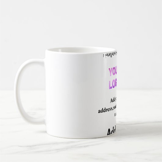 Einfacher minimaler q r Code Hinzufügen Logo-Scan- Kaffeetasse (Links)