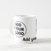 Einfacher minimaler q r Code Hinzufügen Logo-Scan- Kaffeetasse (Vorderseite Links)