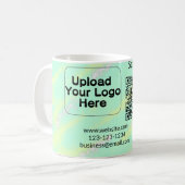 Einfacher minimaler q r Code Hinzufügen Logo Scan- Kaffeetasse (Vorderseite Links)
