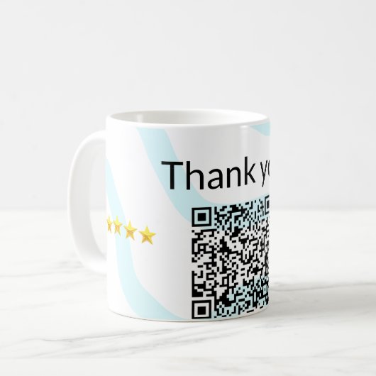 Einfacher minimaler q r Code Hinzufügen Logo Scan- Kaffeetasse (Vorderseite Links)