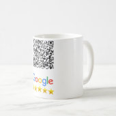 Einfacher minimaler q r Code Hinzufügen Logo Scan- Kaffeetasse (VorderseiteRechts)