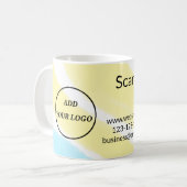 Einfacher minimaler q r Code Hinzufügen Logo Scan- Kaffeetasse (Vorderseite Links)