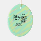 Einfacher minimaler q r Code Hinzufügen Logo Scan- Keramik Ornament (Rechts)