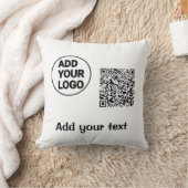 Einfacher minimaler q r Code Hinzufügen Logo-Scan- Kissen (Decke)