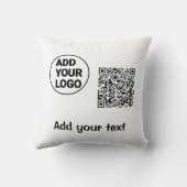Einfacher minimaler q r Code Hinzufügen Logo-Scan- Kissen (Rückseite)