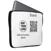 Einfacher minimaler q r Code Hinzufügen Logo Scan- Laptopschutzhülle (Vorne Rechts)