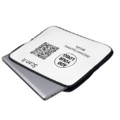 Einfacher minimaler q r Code Hinzufügen Logo Scan- Laptopschutzhülle (Vorne Knopf)