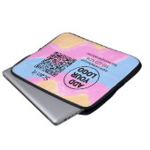 Einfacher minimaler q r Code Hinzufügen Logo Scan- Laptopschutzhülle (Vorne Knopf)