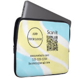 Einfacher minimaler q r Code Hinzufügen Logo Scan- Laptopschutzhülle (Vorne Rechts)