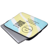 Einfacher minimaler q r Code Hinzufügen Logo Scan- Laptopschutzhülle (Vorne Knopf)