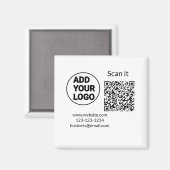 Einfacher minimaler q r Code Hinzufügen Logo Scan- Magnet (Vorderseite/Rückseite)