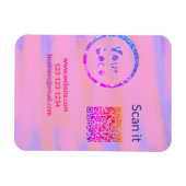 Einfacher minimaler q r Code Hinzufügen Logo Scan- Magnet (Horizontal)