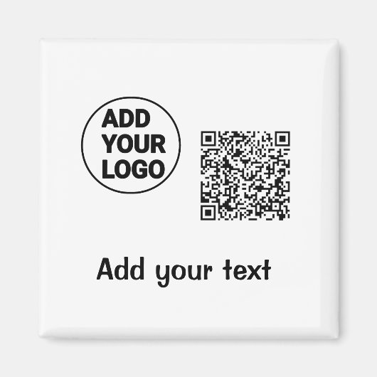 Einfacher minimaler q r Code Hinzufügen Logo-Scan- Magnet (Vorne)