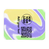 Einfacher minimaler q r Code Hinzufügen Logo-Scan- Magnet (Horizontal)