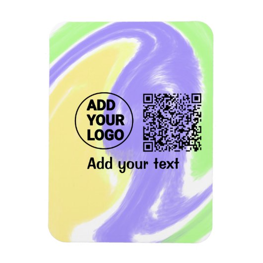 Einfacher minimaler q r Code Hinzufügen Logo-Scan- Magnet (Vertikal)
