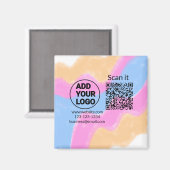 Einfacher minimaler q r Code Hinzufügen Logo Scan- Magnet (Vorderseite/Rückseite)