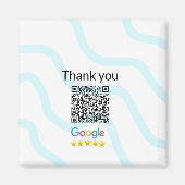 Einfacher minimaler q r Code Hinzufügen Logo Scan- Magnet (Vorne)