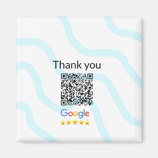 Einfacher minimaler q r Code Hinzufügen Logo Scan- Magnet (Vorne)