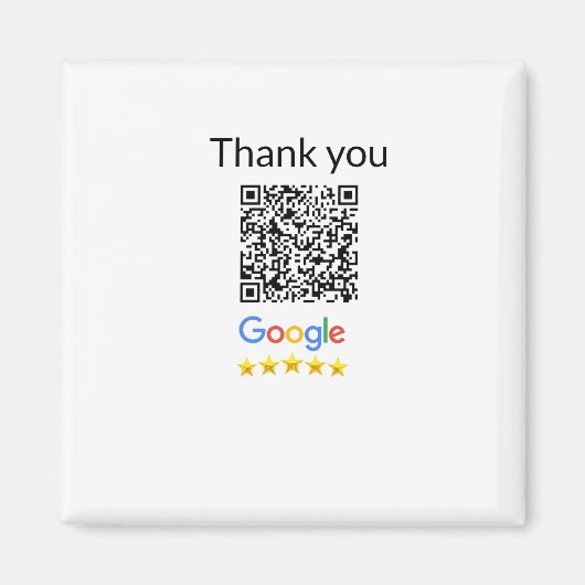 Einfacher minimaler q r Code Hinzufügen Logo Scan- Magnet (Vorne)