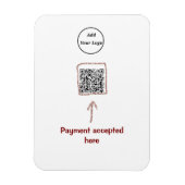 Einfacher minimaler q r Code Hinzufügen Logo-Scan- Magnet (Vertikal)
