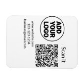 Einfacher minimaler q r Code Hinzufügen Logo Scan- Magnet (Horizontal)