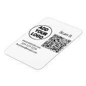 Einfacher minimaler q r Code Hinzufügen Logo Scan- Magnet (Linke Seite)