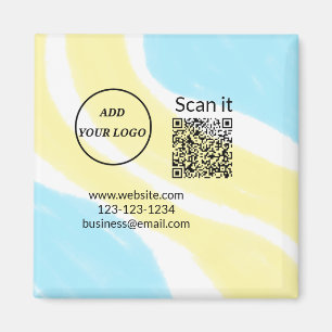 Einfacher minimaler q r Code Hinzufügen Logo Scan- Magnet