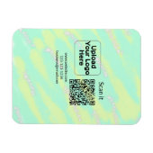Einfacher minimaler q r Code Hinzufügen Logo Scan- Magnet (Horizontal)