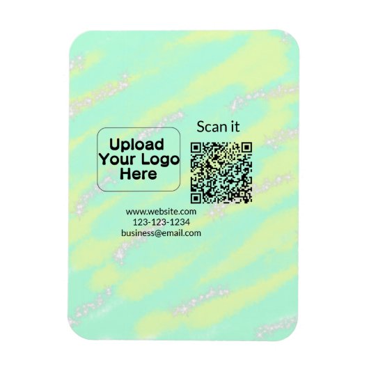 Einfacher minimaler q r Code Hinzufügen Logo Scan- Magnet (Vertikal)