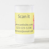 Einfacher minimaler q r Code Hinzufügen Logo Scan- Mattglas Bierglas (Mittel)