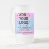 Einfacher minimaler q r Code Hinzufügen Logo Scan- Mattglas Bierglas (Vorderseite Links)