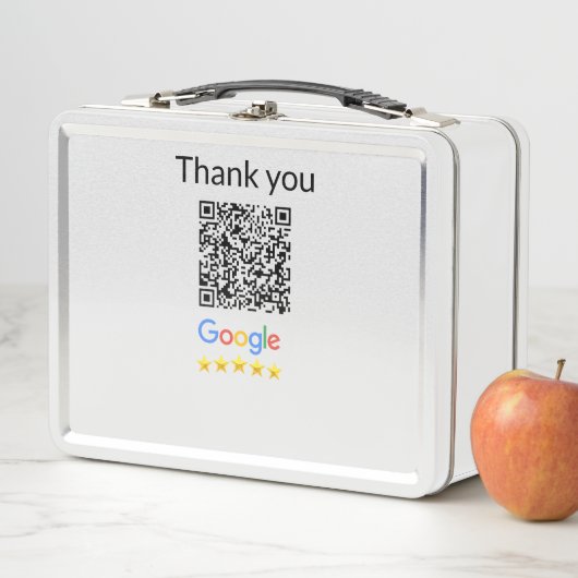 Einfacher minimaler q r Code Hinzufügen Logo Scan- Metall Brotdose (Beispiel)