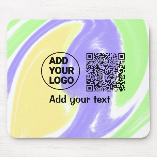 Einfacher minimaler q r Code Hinzufügen Logo-Scan- Mousepad (Vorne)
