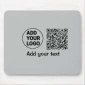 Einfacher minimaler q r Code Hinzufügen Logo-Scan- Mousepad (Vorne)
