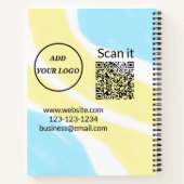 Einfacher minimaler q r Code Hinzufügen Logo Scan- Notizblock (Rückseite)