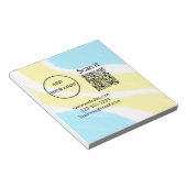 Einfacher minimaler q r Code Hinzufügen Logo Scan- Notizblock (angewinkelt)