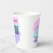 Einfacher minimaler q r Code Hinzufügen Logo Scan- Pappbecher (Rechts)