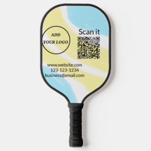 Einfacher minimaler q r Code Hinzufügen Logo Scan- Pickleball Schläger