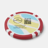 Einfacher minimaler q r Code Hinzufügen Logo Scan- Pokerchips (Einzeln)