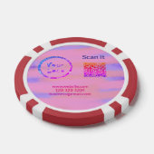 Einfacher minimaler q r Code Hinzufügen Logo Scan- Pokerchips (Einzeln)