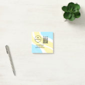 Einfacher minimaler q r Code Hinzufügen Logo Scan- Post-it Klebezettel (Büro)